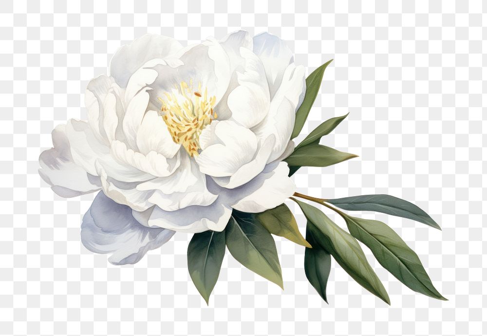 PNG A white peony blossom flower plant