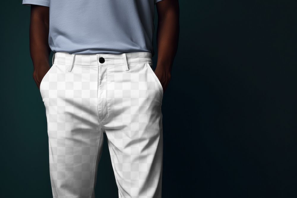 Men's pants png, transparent mockup