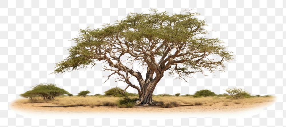 PNG Whistling Thorn tree landscape grassland outdoors. AI generated Image by rawpixel.