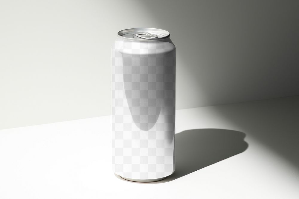 Soda can png transparent mockup