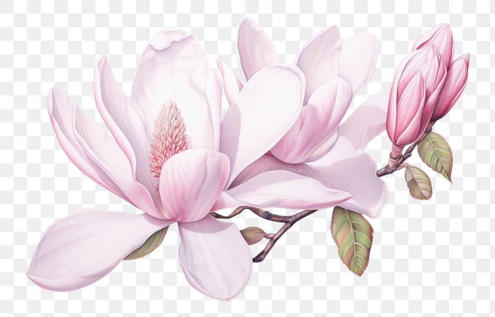 PNG  Magnolia flower blossom petal plant