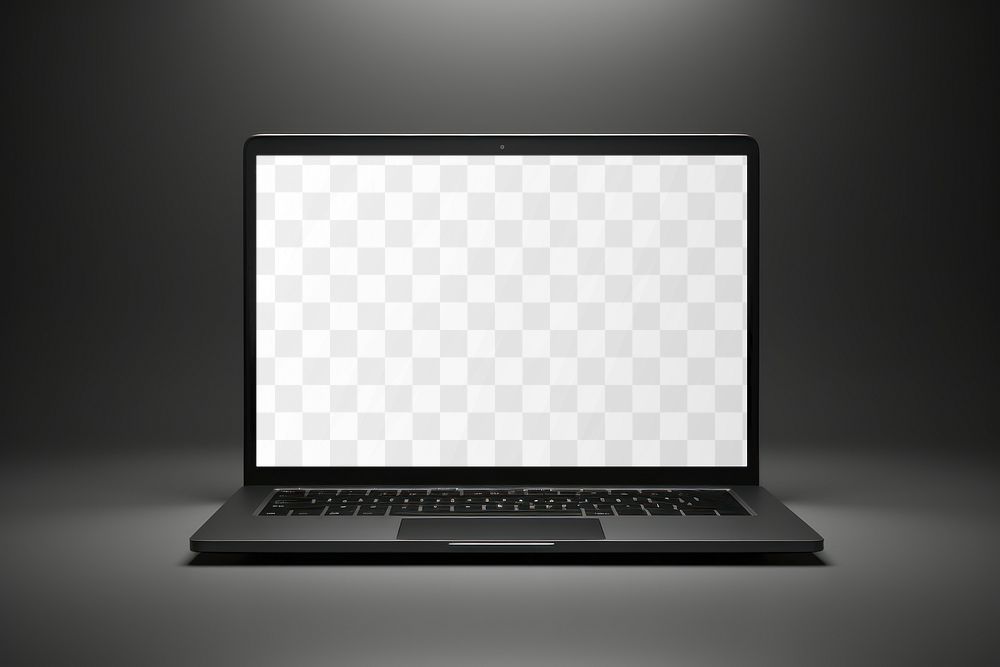 Laptop screen png mockup, transparent design