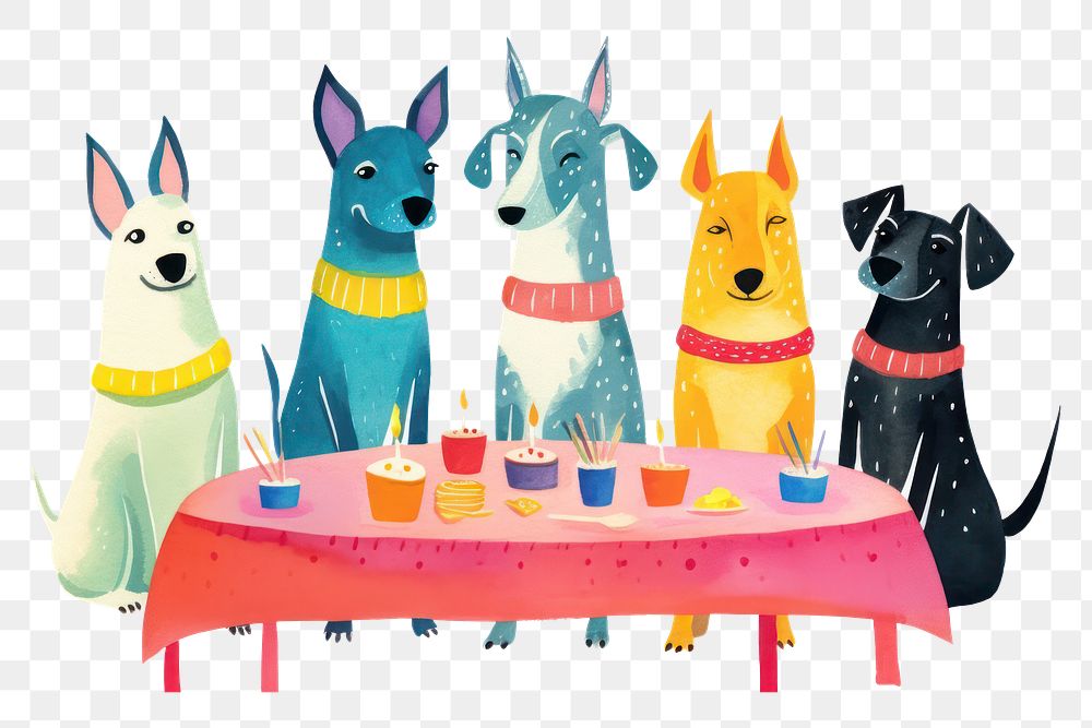 PNG  Dog party mammal animal pet. AI generated Image by rawpixel.