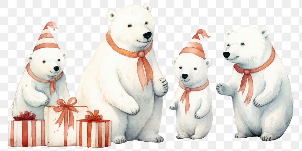 PNG Polar bear party cartoon mammal animal. 