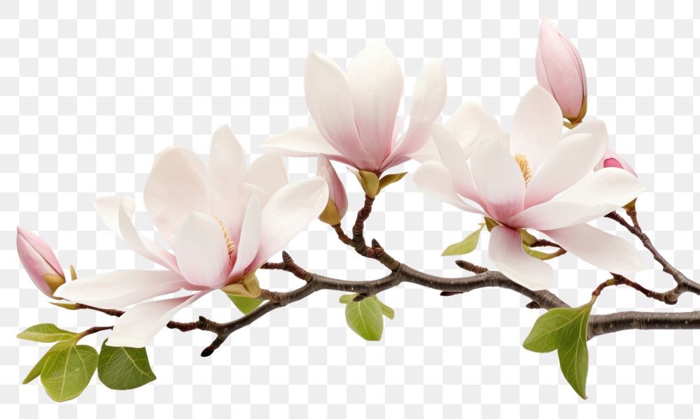PNG  Magnolia flower blossom orchid plant. AI generated Image by rawpixel.