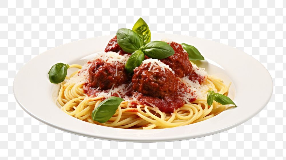 PNG  Spaghetti meat meatball pasta. AI generated Image by rawpixel.