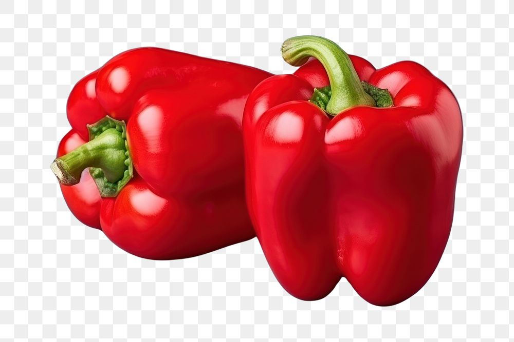 PNG Red sweet bell pepper vegetable plant food. AI generated Image by rawpixel.