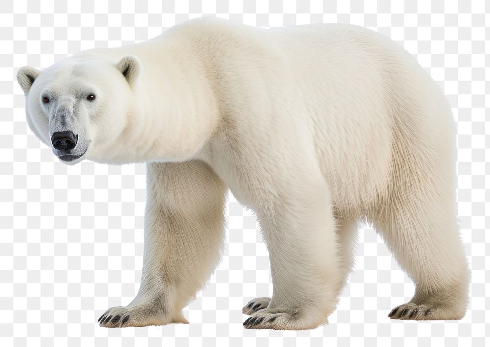 PNG A polar bear walking wildlife animal mammal. AI generated Image by rawpixel.