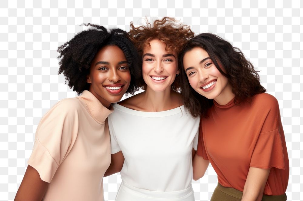 PNG Diverse women friendship laughing portrait. AI generated Image by rawpixel.