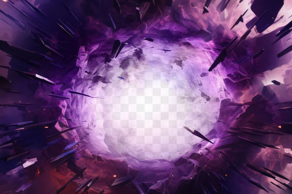 PNG Purple chaotic energy heavy explosion astronomy exploding universe