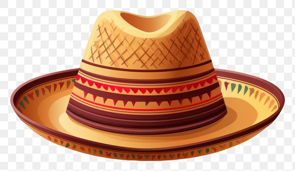 PNG Hat Mexico sombrero white background. AI generated Image by rawpixel.