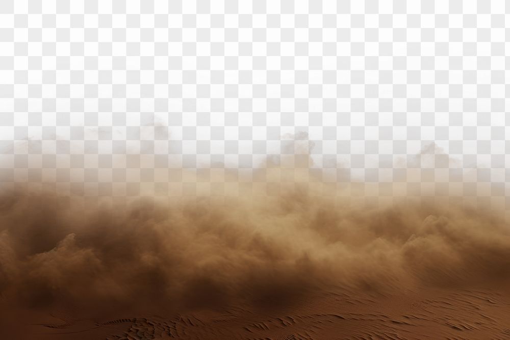 Desert sand explosion effect png, transparent background