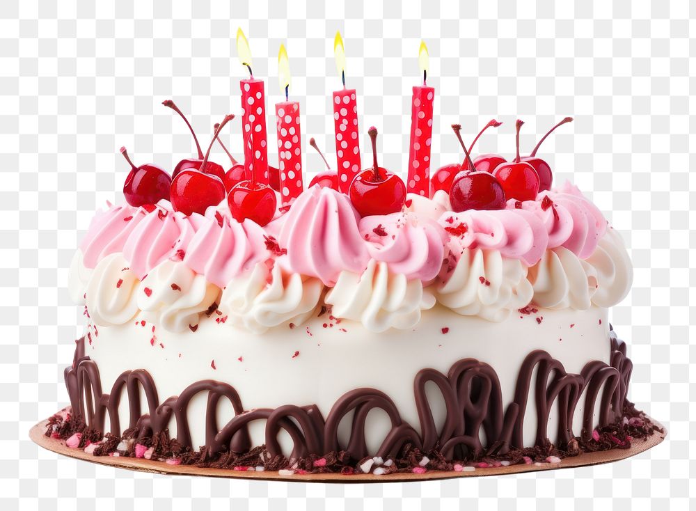 PNG  Birthday Cake cake birthday dessert. AI generated Image by rawpixel.