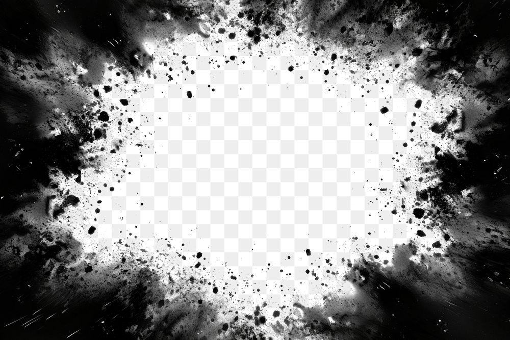 PNG Splattered monochrome exploding astronomy