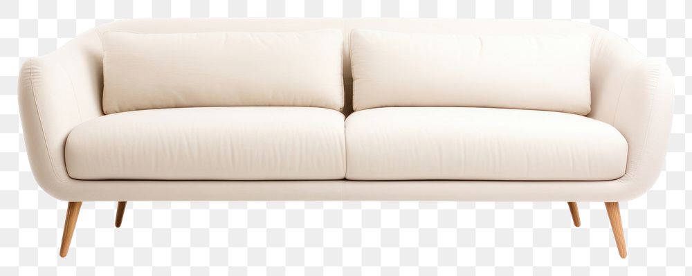 PNG Fabric beige couch furniture cushion white. AI generated Image by rawpixel.