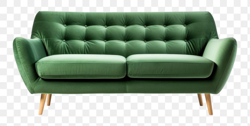 PNG Green couch furniture cushion chair