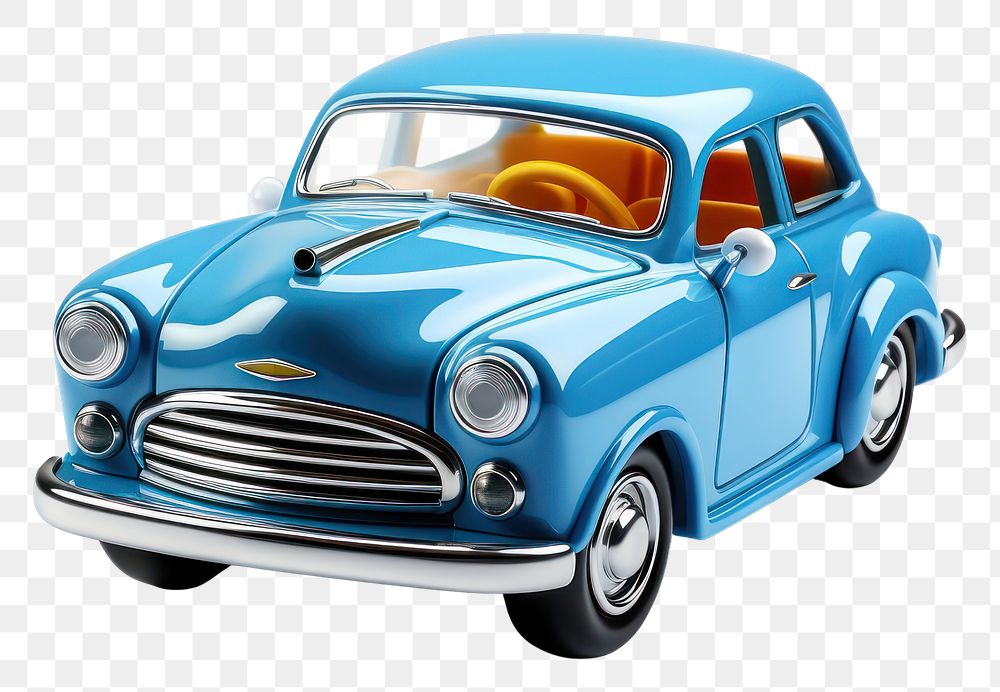 PNG Blue car toy vehicle white background transportation. AI generated Image by rawpixel.
