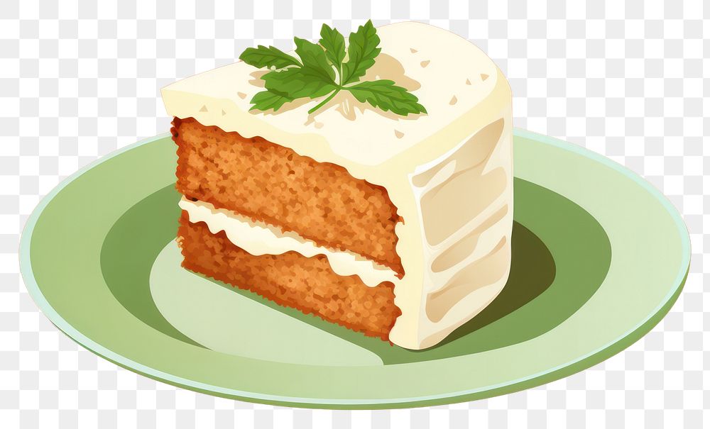 PNG Carrot cake dessert plate food. AI generated Image by rawpixel.