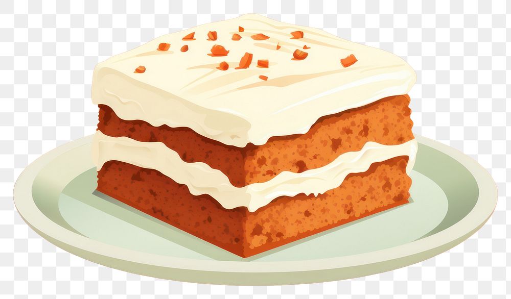 PNG Carrot cake dessert icing food. AI generated Image by rawpixel.