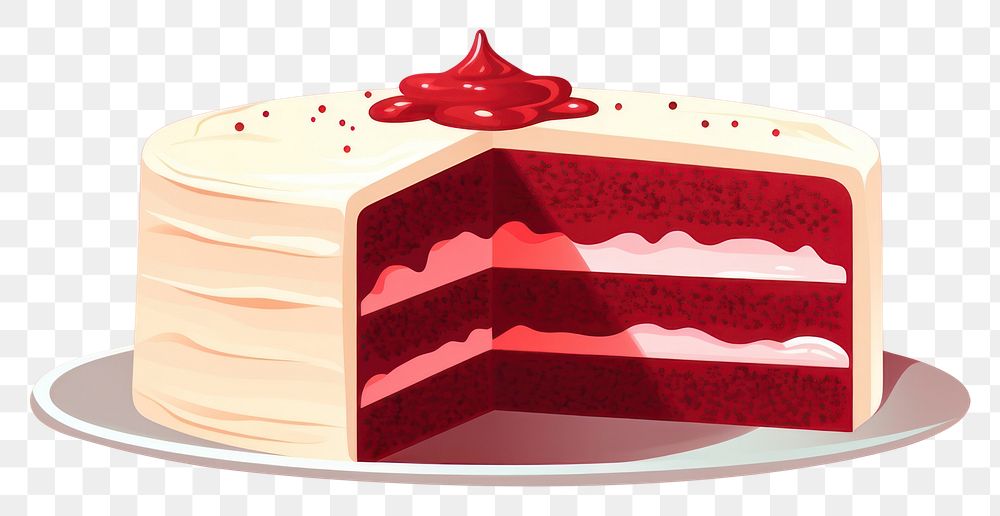 PNG Cake dessert food red. AI generated Image by rawpixel.