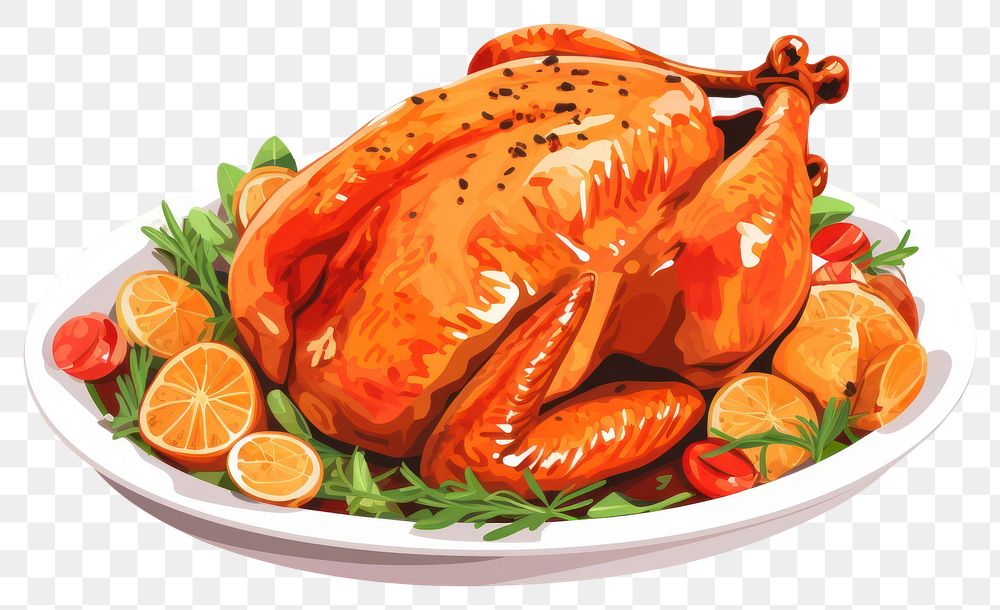 PNG Cooked Thankgiving food dinner plate meal. AI generated Image by rawpixel.