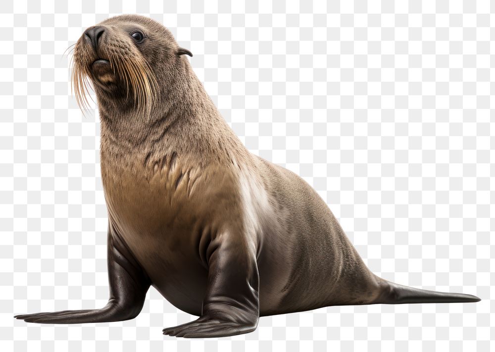PNG Fur seal animal mammal white background. AI generated Image by rawpixel.