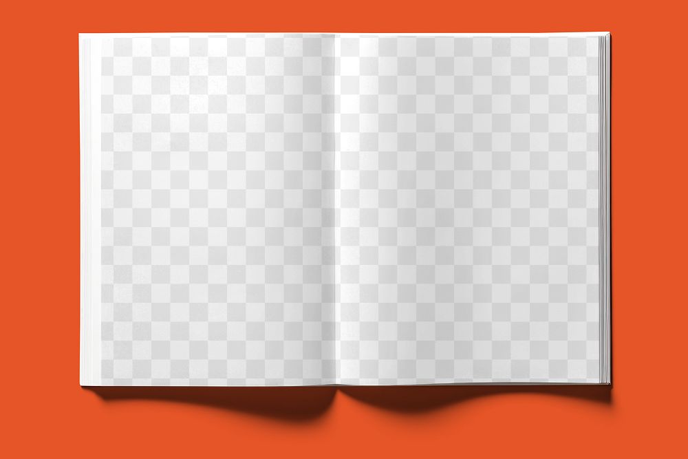 Book pages png mockup, transparent design
