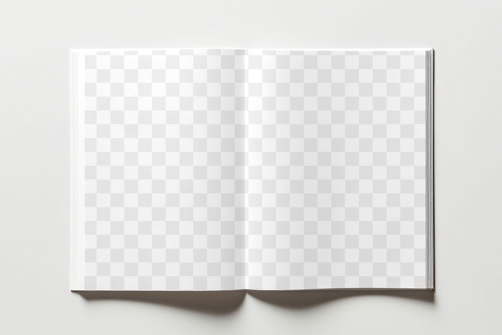 Book pages png mockup, transparent design