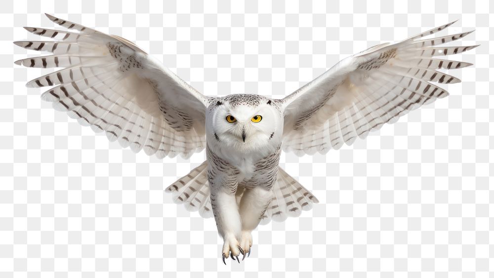 PNG Snowy owl flying animal white