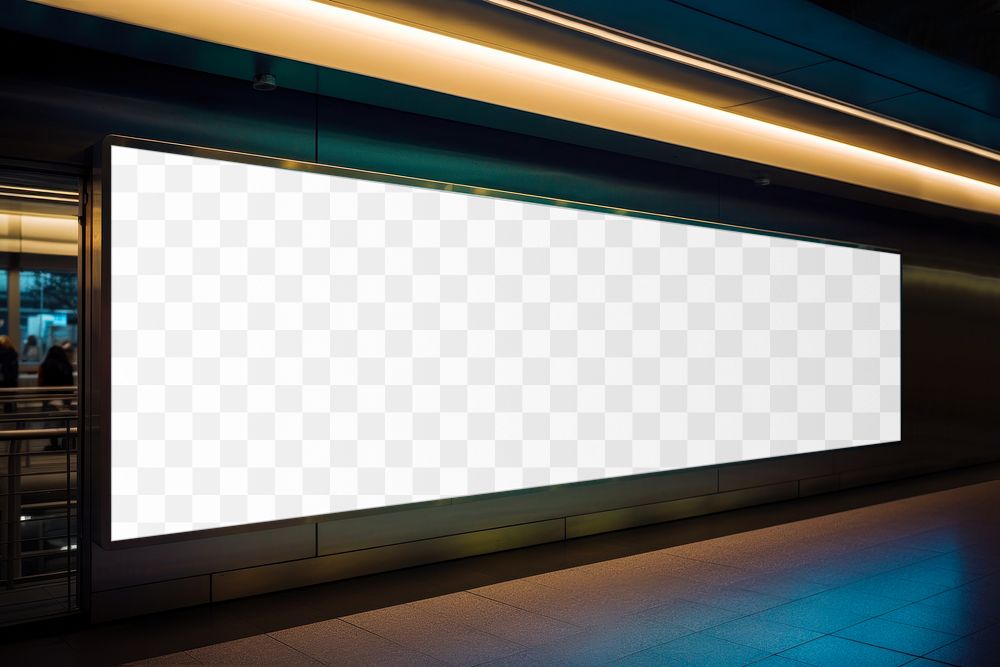Digital billboard png, transparent mockup