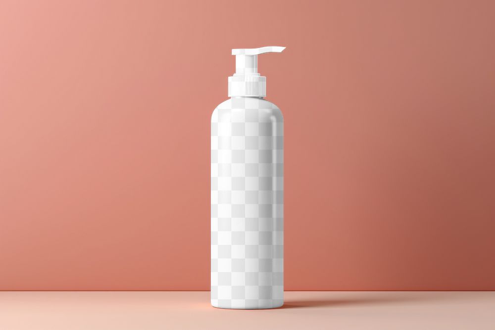 Lotion pump bottle png mockup, transparent design