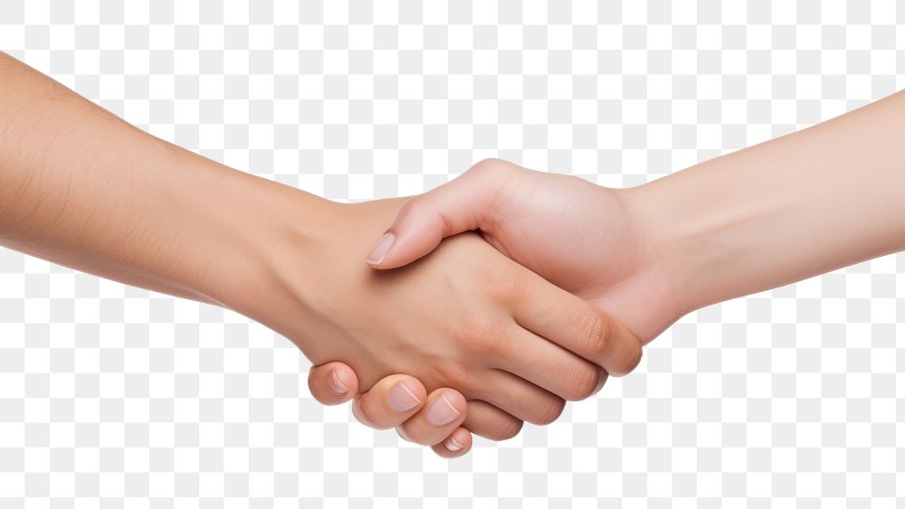 PNG  Hand handshake female adult. AI generated Image by rawpixel.