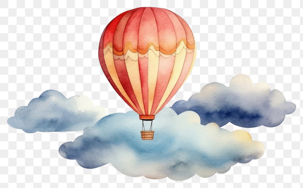 PNG Hot air fancy balloon aircraft vehicle sky. AI generated Image by rawpixel.