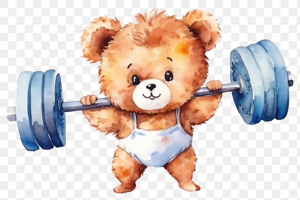 PNG Cute animal fitness sports toy white background. AI generated Image by rawpixel.