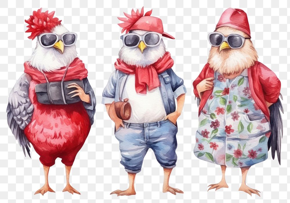 PNG Cute chicken fashion glasses white background representation. AI generated Image by rawpixel.