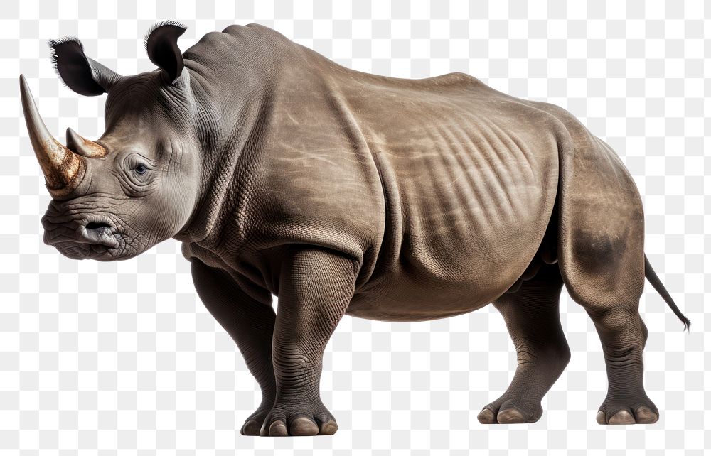 PNG Black rhino wildlife animal mammal. AI generated Image by rawpixel.