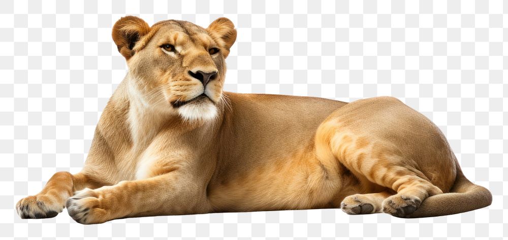 PNG Sleeping female lion wildlife mammal animal