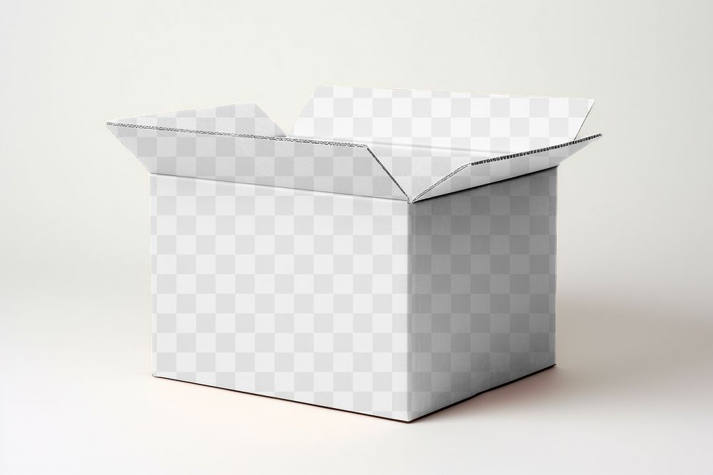 Cardboard box png mockup, transparent design