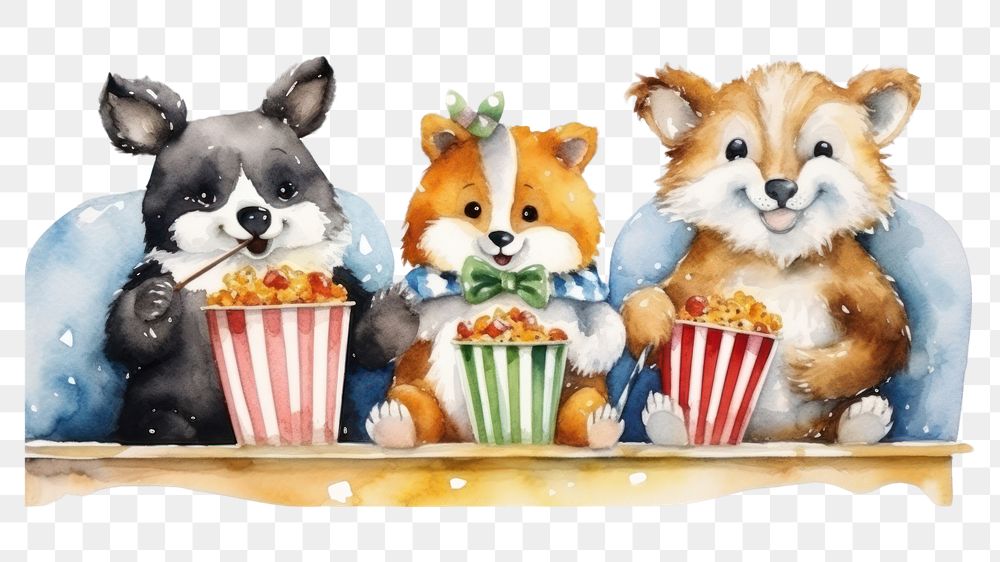 PNG Animal party popcorn mammal pet. AI generated Image by rawpixel.