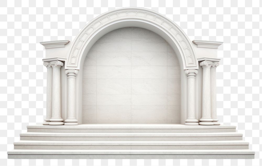 PNG Arch 3d podium architecture building white background
