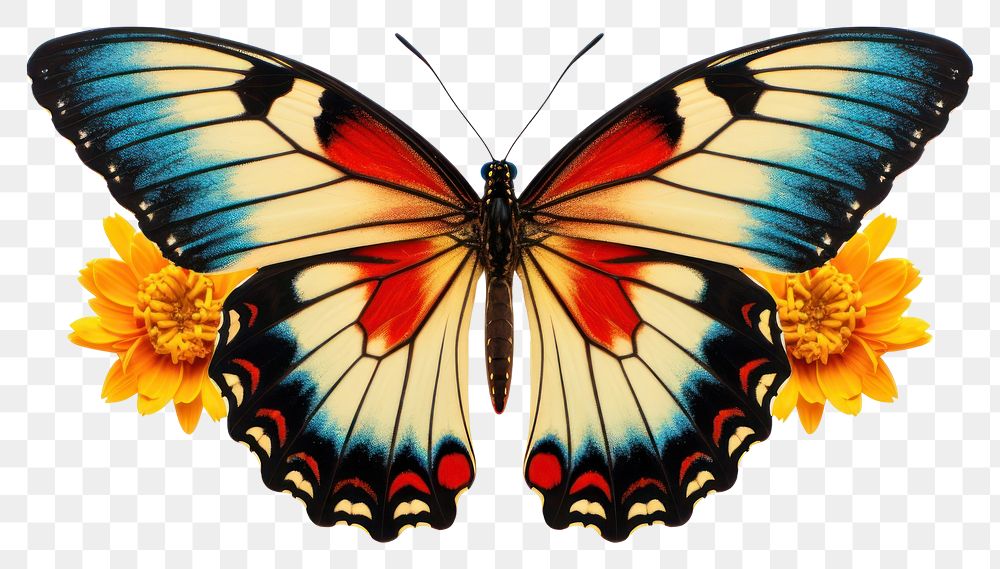PNG Butterfly insect animal flower. AI generated Image by rawpixel.