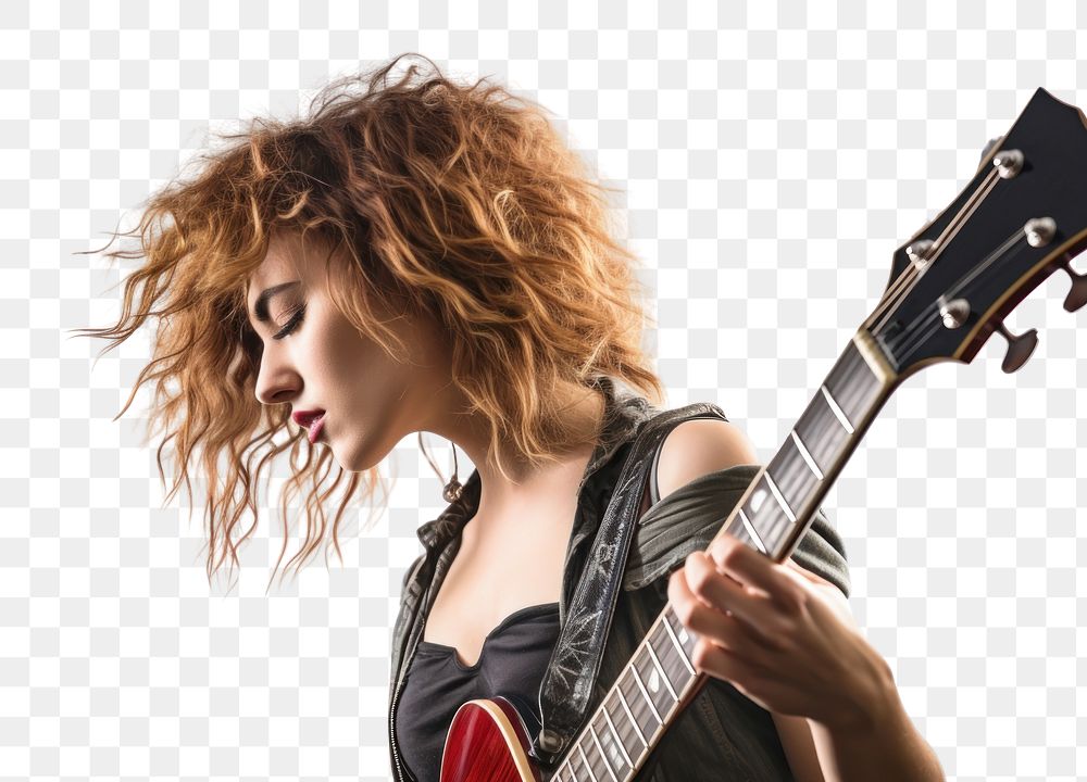 PNG Guitar music guitarist musician. AI generated Image by rawpixel.