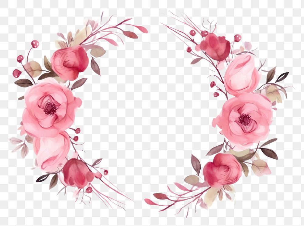 PNG Pattern flower wreath plant. AI generated Image by rawpixel.