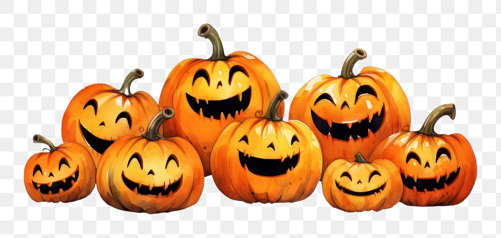 PNG Halloween pumpkins anthropomorphic jack-o'-lantern jack-o-lantern. AI generated Image by rawpixel.