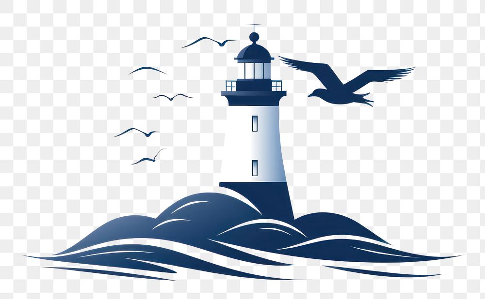 PNG Lighthouse bird ocean tower. AI generated Image by rawpixel.