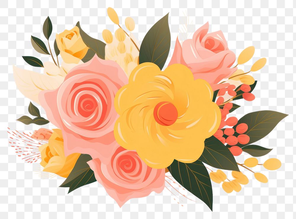 PNG Flower rose pattern petal. AI generated Image by rawpixel.