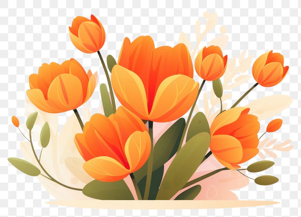 PNG Spring tulip blooming flowers plant petal inflorescence. AI generated Image by rawpixel.