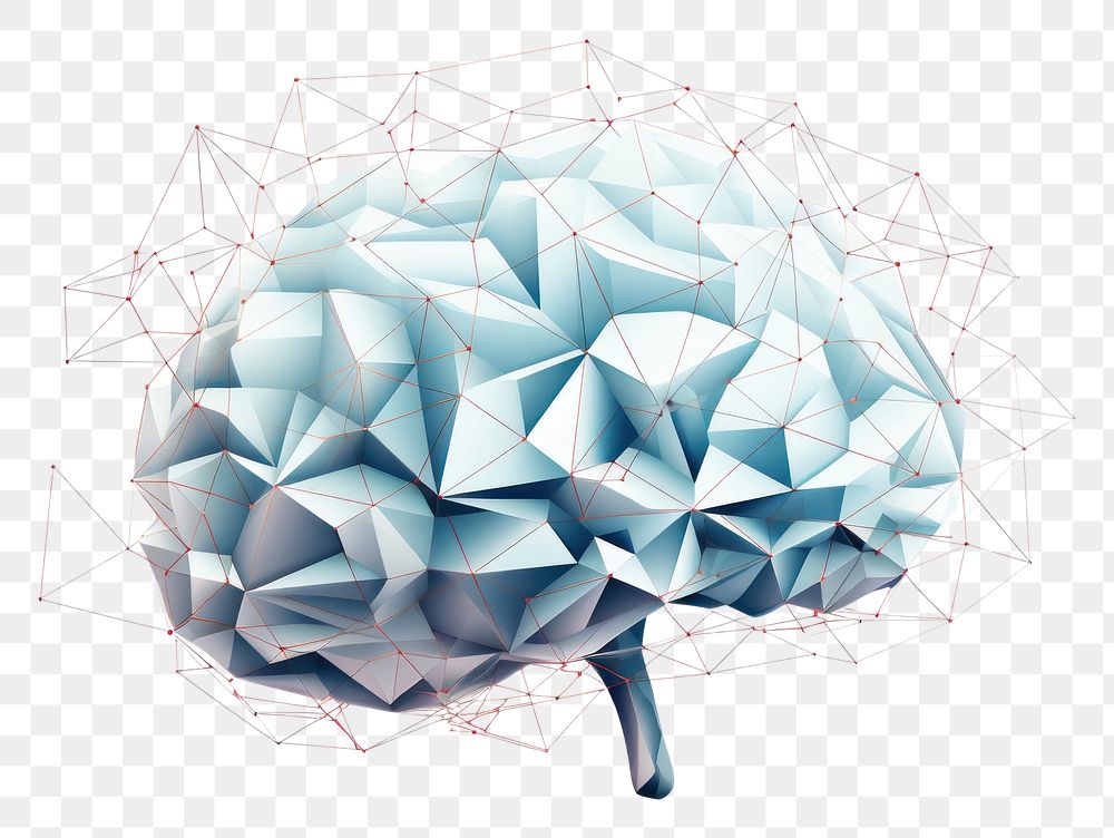 PNG Brain white background origami sphere