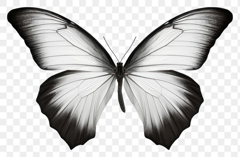 PNG Monotone butterflies animal sketch white. 