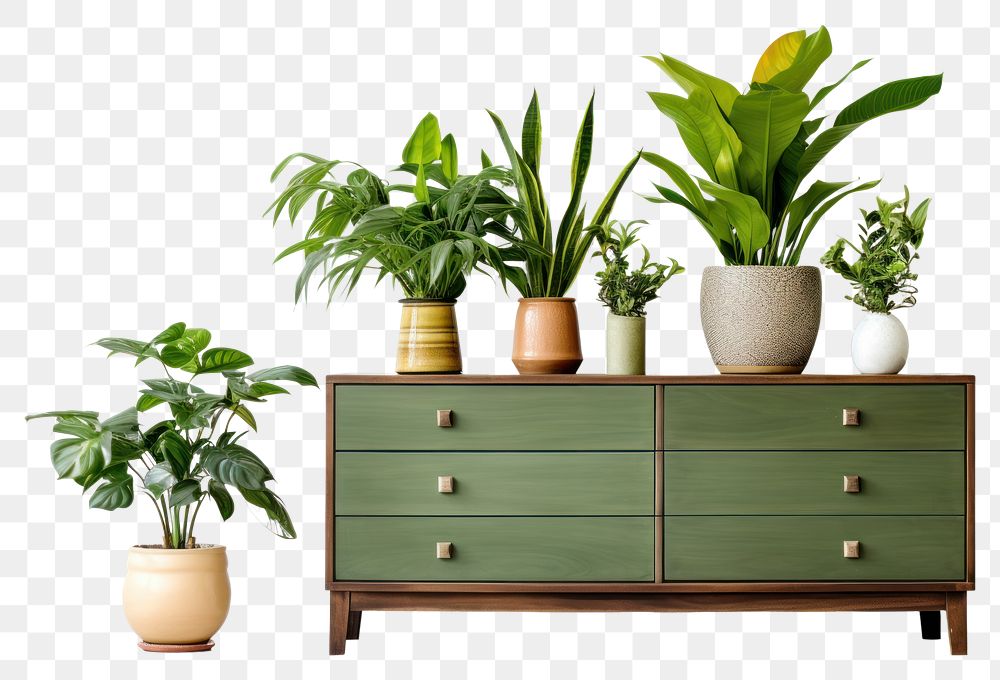 PNG Drawer plant houseplant sideboard. 